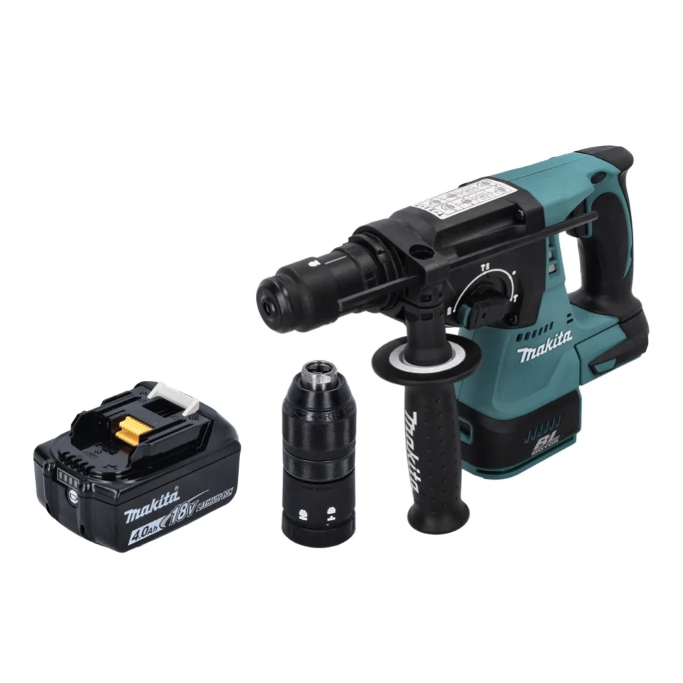 Martillo perforador baterí Makita DHR 243 M1 18 V SDS plus sin escobillas + 1x baterí recargable 4,0 Ah - sin cargador