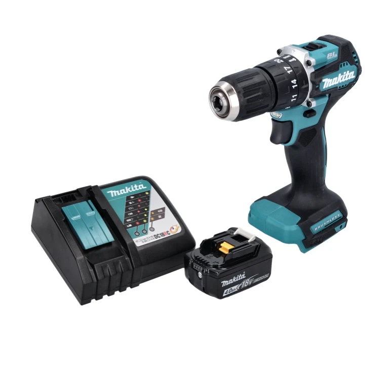 Martillo perforador sin cable Makita DHP 487 RM1 18 V 40 Nm + 1x baterí 4.0 Ah + cargador