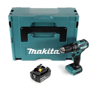 Martillo perforador sin cable Makita DHP 483 T1J 18 V 40 Nm + 1x baterí 5,0 Ah + maletín Makpac - sin cargador