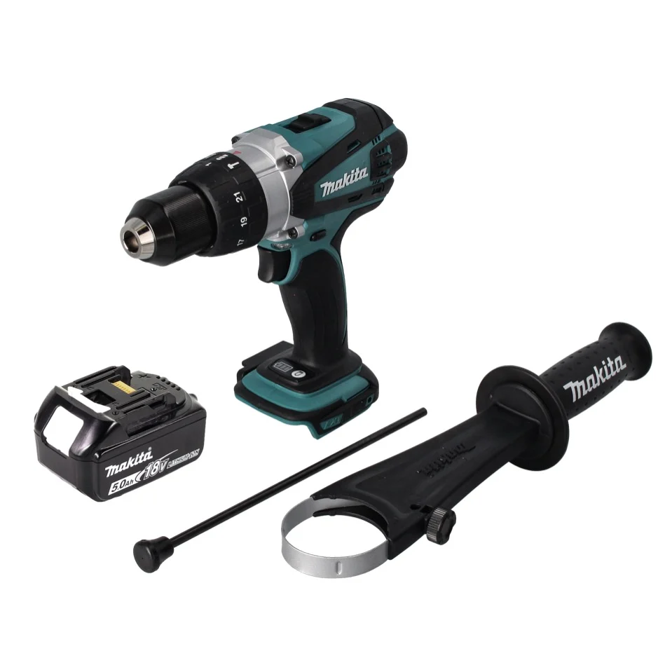 Martillo perforador sin cable Makita DHP 458 T1 18 V 91 Nm + 1x baterí 5,0 Ah - sin cargador