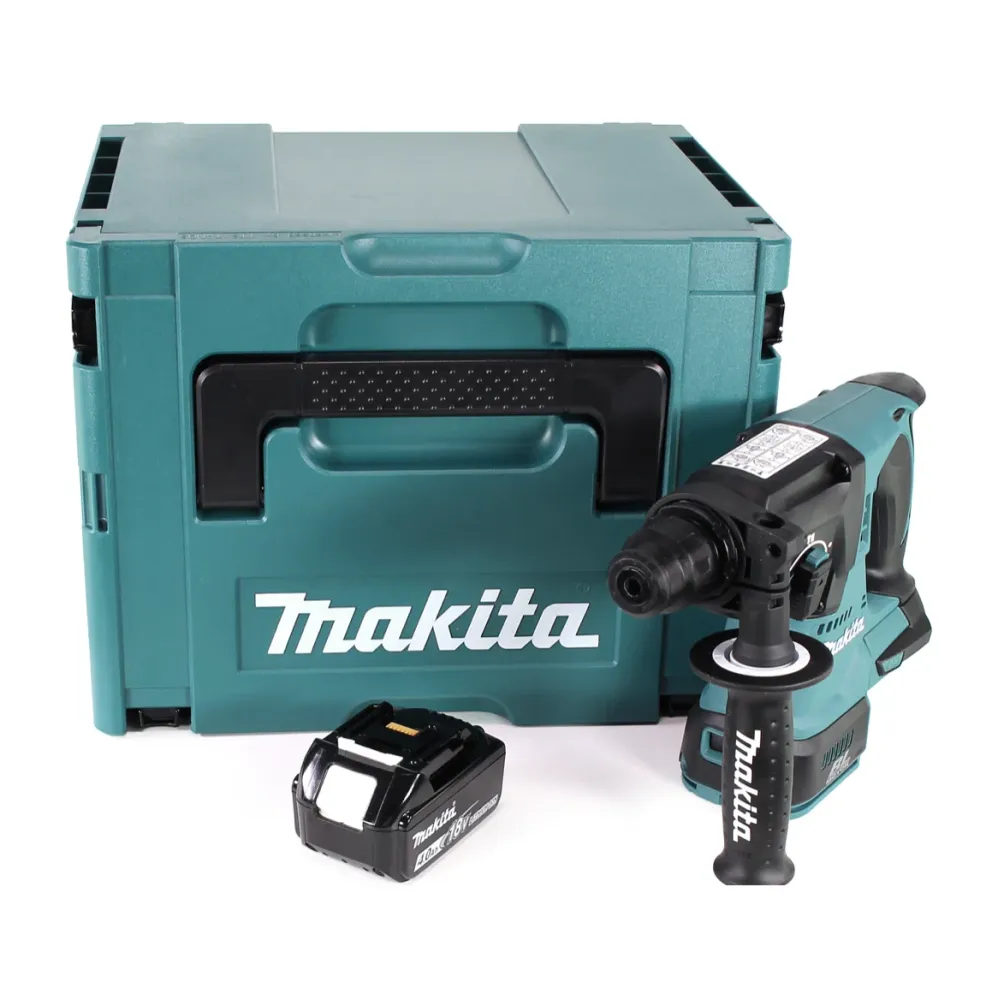 Martillo perforador sin cable Makita DHR 242 M1J 18V 2.0J SDS-plus Brushless + 1x baterí recargable 4.0Ah + Makpac - sin c...