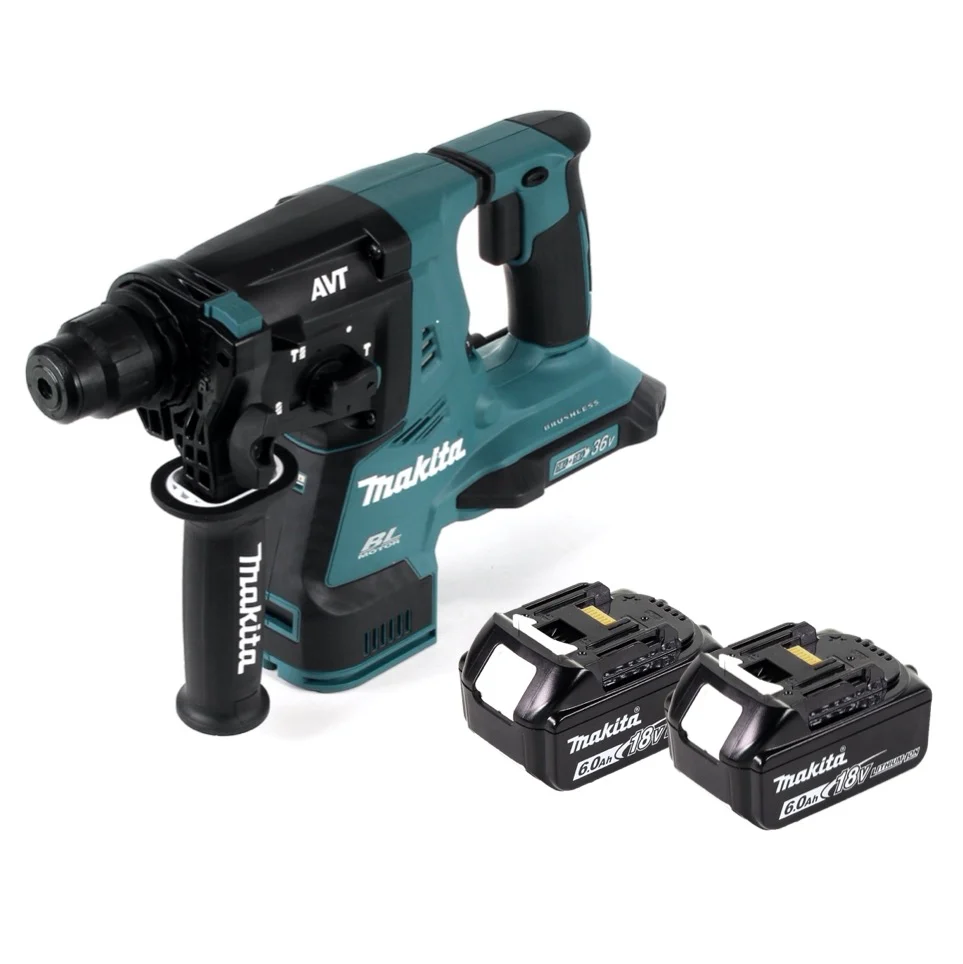 Martillo perforador sin cable Makita DHR 280 G 36 V ( 2x 18 V ) 2,8 J SDS-plus Brushless + 2x baterí recargable 6,0 Ah - s...