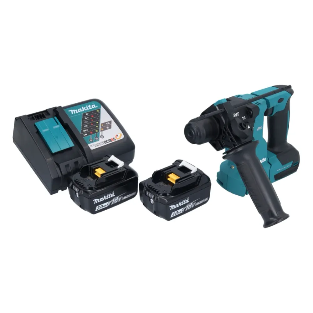 Martillo perforador sin cable Makita DHR 183 RF 18 V 1,7 J SDS plus + 2 baterías 3,0 Ah + kit cargador