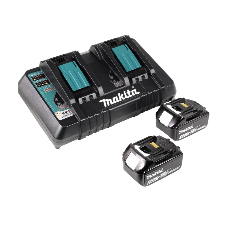 Motosierra baterí Makita DUC 306 PT 36 V (2x 18 V) sin escobillas 30 cm + 2x baterías 5,0 Ah + cargador doble