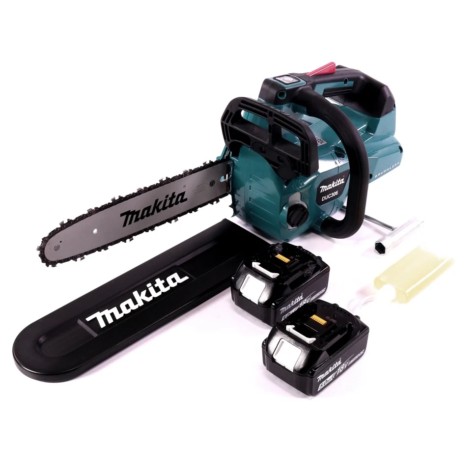 Motosierra baterí Makita DUC 306 T 36 V (2x 18 V) sin escobillas 30 cm + 2x baterí 5,0 Ah - sin cargador