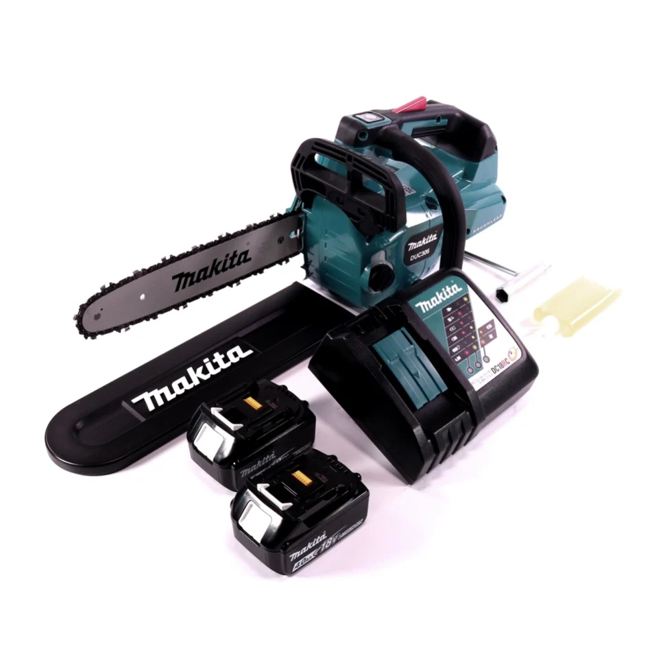 Motosierra baterí Makita DUC 306 RM 36 V (2x 18 V) sin escobillas 30 cm + 2x baterí 4,0 Ah + cargador