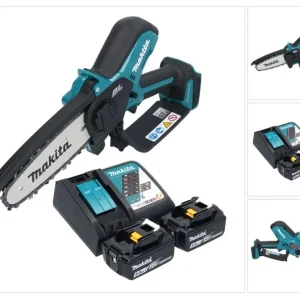 Motosierra sin cable Makita DUC 150 RT2 18 V 15 cm sin escobillas + 2x baterí 5,0 Ah + cargador