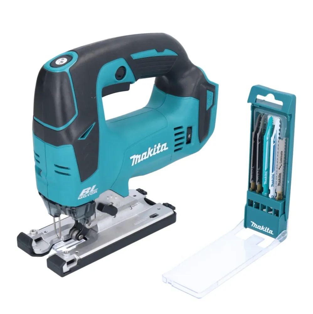 Sierra de calar sin cable Makita DJV 182 Z 18 V sin escobillas + juego de hojas de sierra de calar de 5 piezas - sin bater...