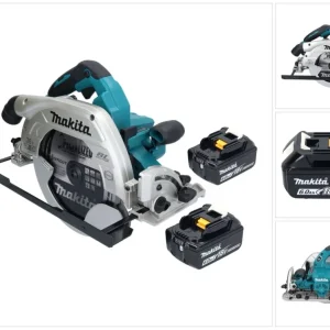 Sierra circular baterí Makita DHS 900 G2U 36 V (2x 18 V) 235 mm sin escobillas + 2x baterí 6,0 Ah + adaptador Bluetooth -...