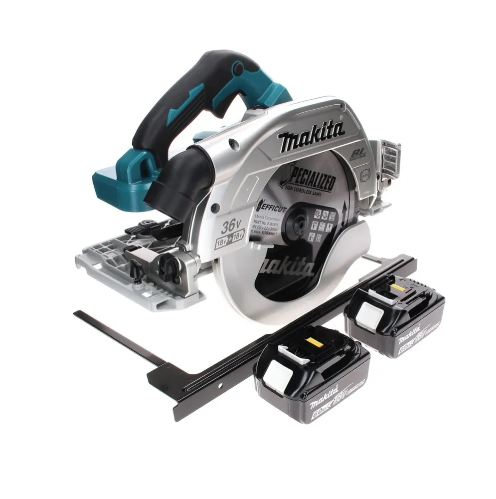 Sierra circular baterí Makita DHS 900 G2 36 V (2x 18 V) 235 mm sin escobillas + 2x baterí 6,0 Ah - sin cargador