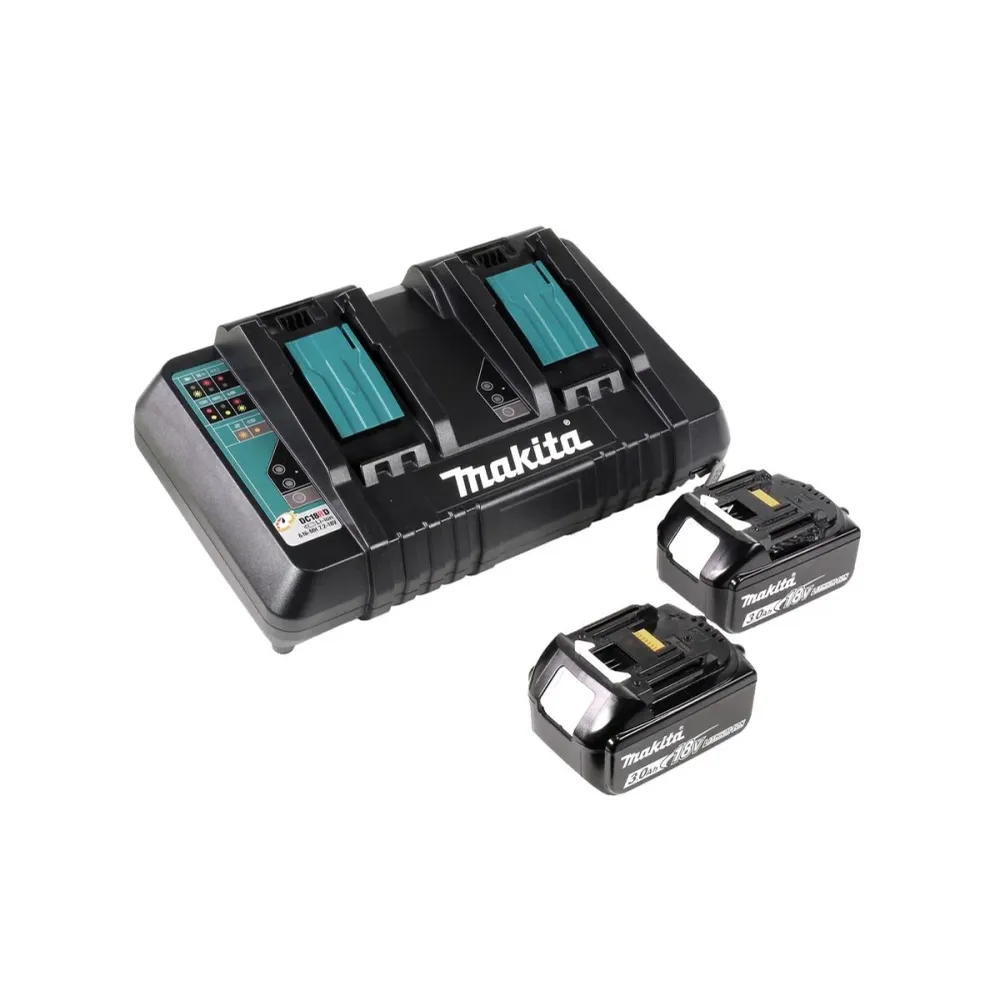 Sierra circular manual baterí Makita DHS 900 PF2 36 V (2x 18 V) 235 mm sin escobillas + 2x baterí 3,0 Ah + cargador doble