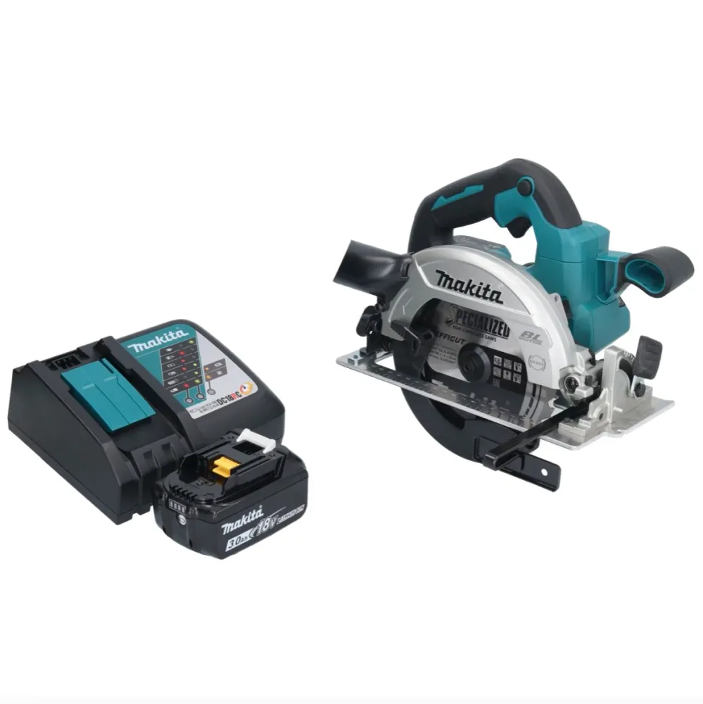 Sierra circular portátil sin cable Makita DHS 661 RF1 18 V 165 mm + 1x baterí 3,0 Ah + kit cargador
