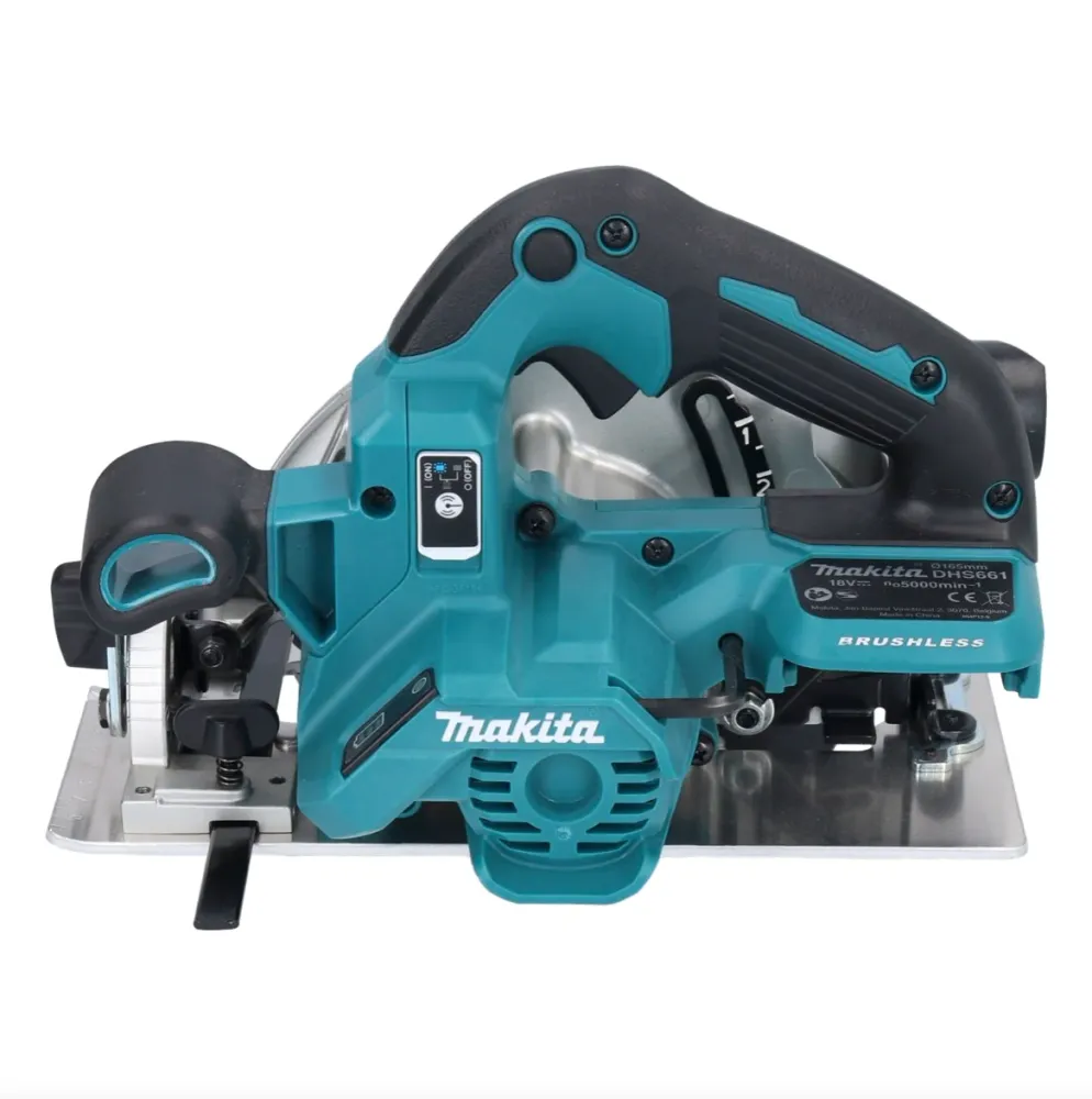 Sierra circular portátil sin cable Makita DHS 661 RF1 18 V 165 mm + 1x baterí 3,0 Ah + kit cargador