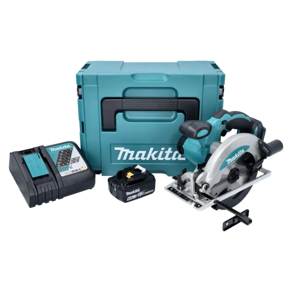 Sierra circular sin cable Makita DSS 610 RG1J 18 V 165 mm + 1x baterí 6,0 Ah + cargador + Makpac