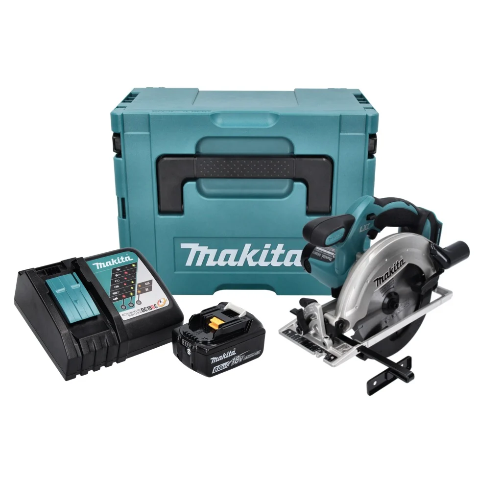 Sierra circular sin cable Makita DSS 611 RG1J 18 V 165 mm + 1x baterí 6,0 Ah + cargador + maletín Makpac