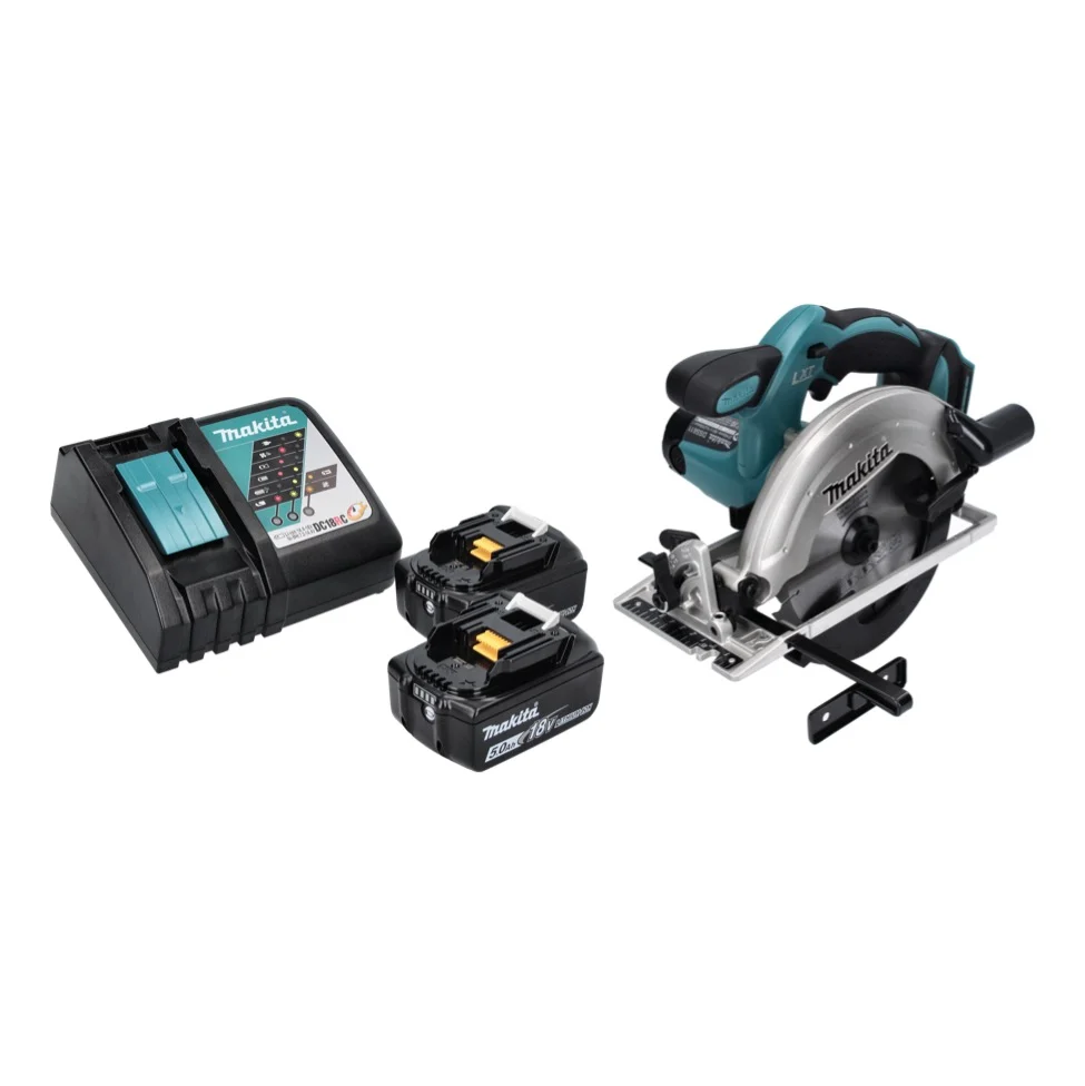Sierra circular sin cable Makita DSS 611 RT 18 V 165 mm + 2x baterías 5,0 Ah + cargador