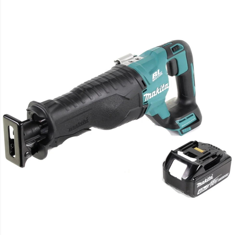 Sierra de sable inalámbrica Makita DJR 187 M1 Sierra de sable sin escobillas de 18 V + baterí 1x 4.0 Ah - sin cargador