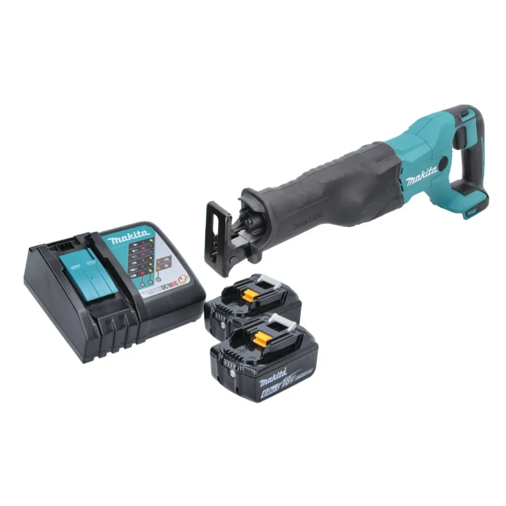 Sierra de sable Makita DJR 186 RG baterí sierra de sable 18 V + 2x baterí 6.0 Ah + cargador