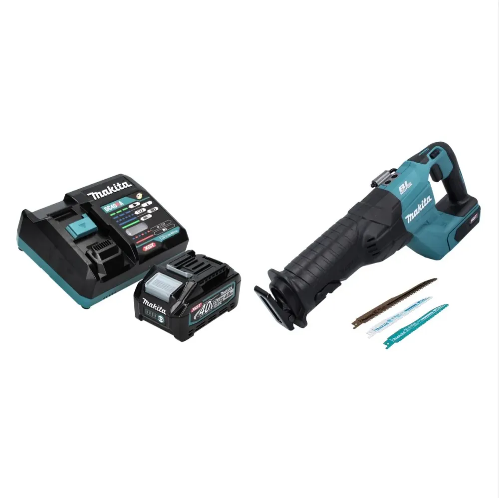 Sierra de sable sin cable Makita JR 001 GM1 40 V máx. sierra de sable sin escobillas XGT + 1x baterí 4,0 Ah + cargador - s...