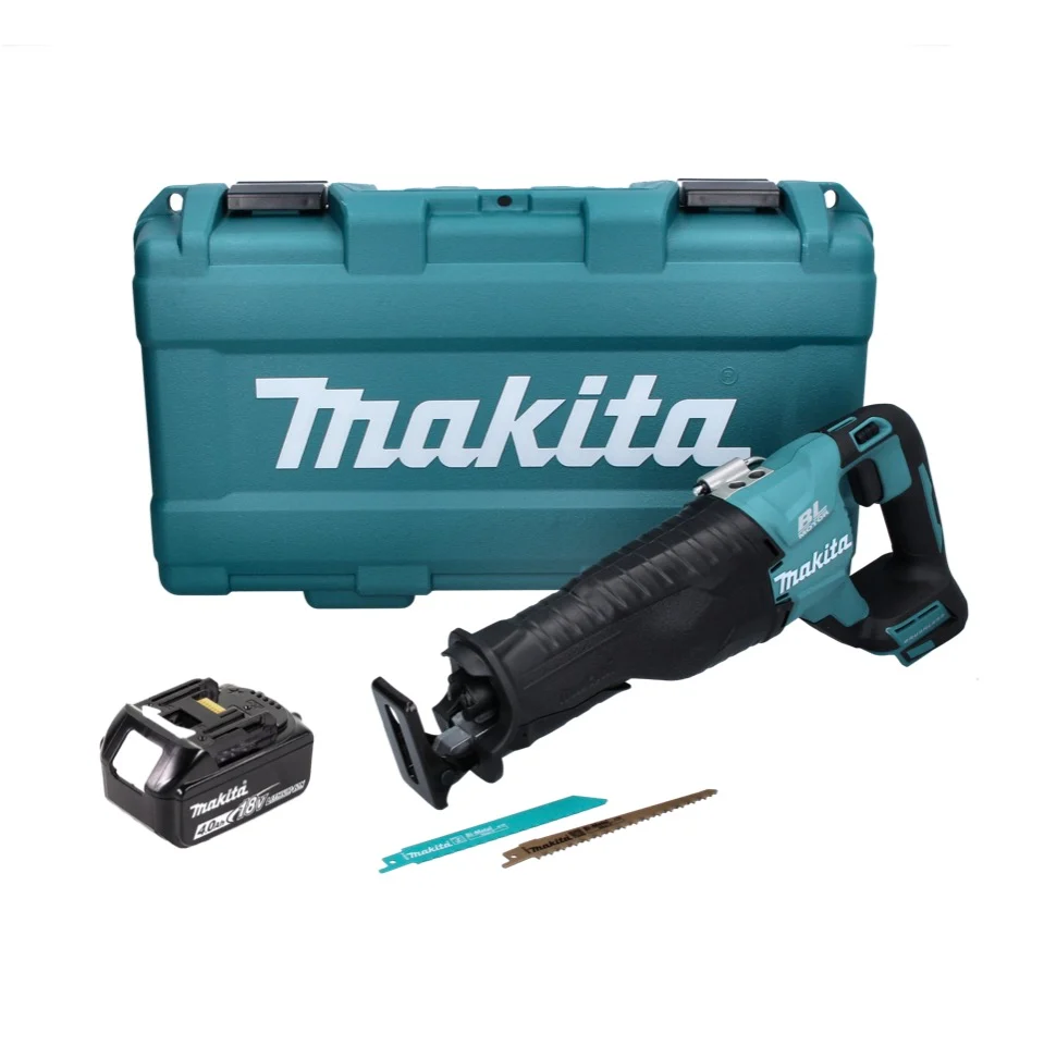 Sierra de sable sin cable Makita DJR 187 M1K 18 V sin escobillas + 1x baterí 4.0 Ah + maletín - sin cargador