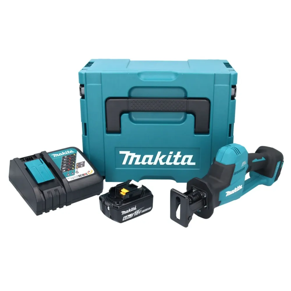 Sierra de sable sin cable Makita DJR189RG1J 18V sin escobillas + 1x Baterí 6.0Ah + Cargador + Maletín Makpac
