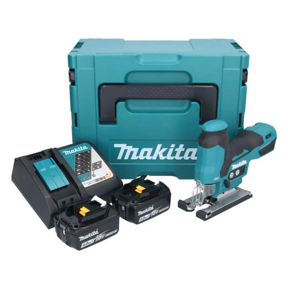 Sierra de vaivén sin cable Makita DJV 185 RMJ 18 V sin escobillas + 2x baterí recargable 4,0 Ah + cargador + Makpac