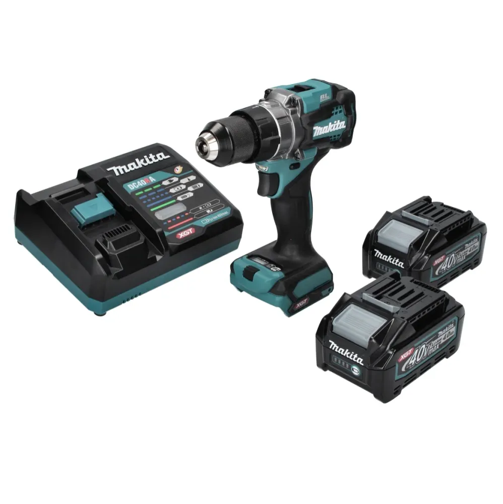 Taladro atornillador baterí Makita DF 001 GM2 40 V máx. 140 Nm XGT Brushless + 2x baterí recargable 4,0 Ah + cargador