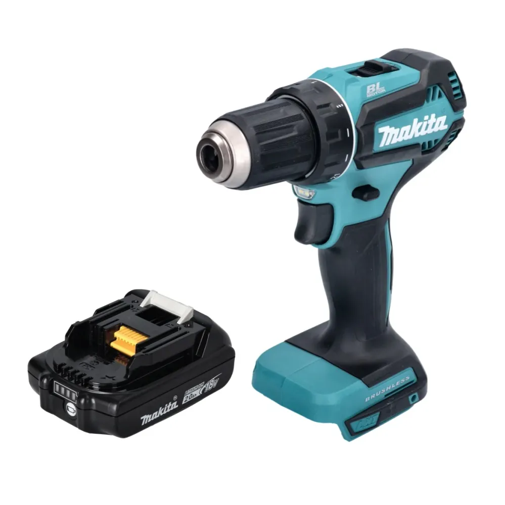 Taladro atornillador baterí Makita DDF 485 A1 18 V 50 Nm sin escobillas + 1x baterí recargable 2,0 Ah - sin cargador