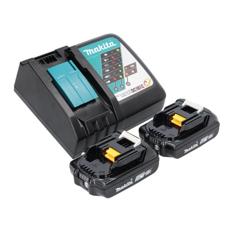 Taladro atornillador baterí Makita DDF 487 RAJ 18 V 40 Nm sin escobillas + 2x baterí recargable 2,0 Ah + cargador + Makpac