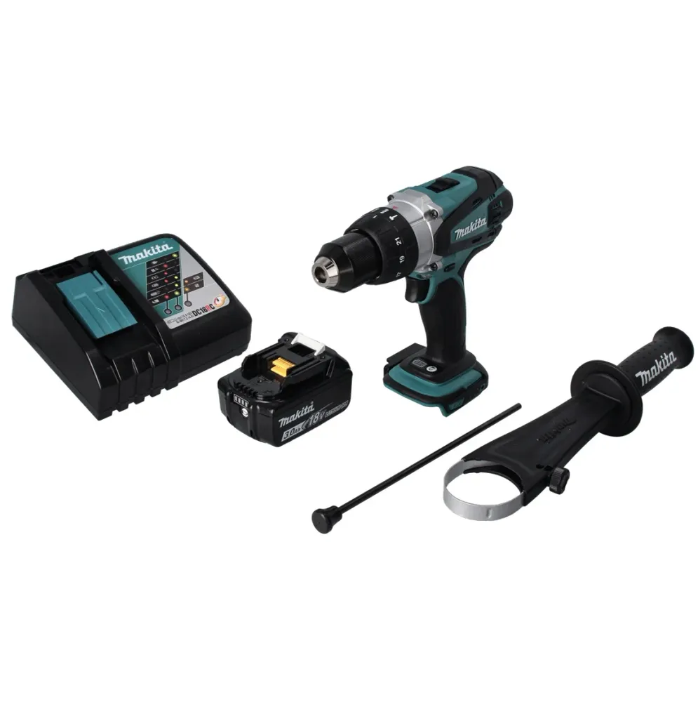 Taladro atornillador baterí Makita DHP 458 RF1 18 V 91 Nm + 1x baterí 3.0 Ah + cargador