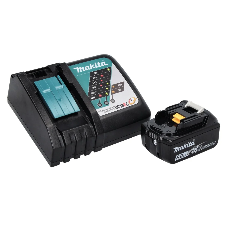 Taladro atornillador baterí Makita DHR 202 RG1J 18 V 2.0 J SDS Plus + 1x baterí 6.0 Ah + cargador + Makpac