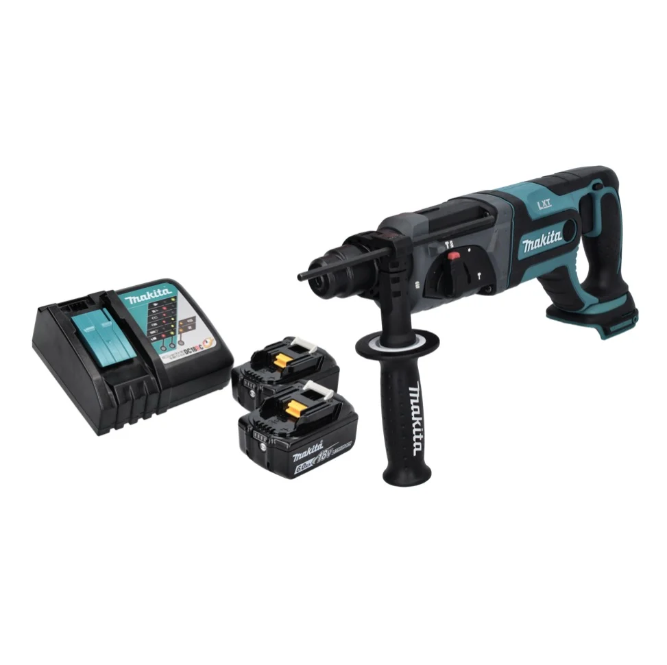 Taladro atornillador baterí Makita DHR 241 RG 18 V 2.0 J SDS plus + 2x baterías 6.0 Ah + cargador