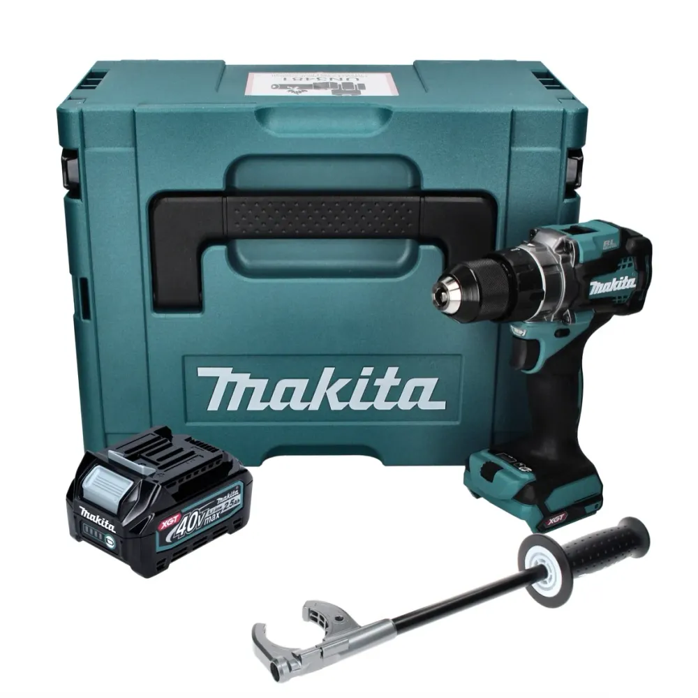 Taladro atornillador inalámbrico Makita DF 001 GD101 40 V máx. 140 Nm XGT Brushless + 1x baterí 2,5 Ah + Makpac - sin carg...