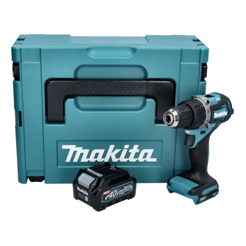 Taladro atornillador inalámbrico Makita DF 002 GD101 40 V máx. 64 Nm Brushless XGT + 1x baterí 2,5 Ah + Makpac - sin cargador
