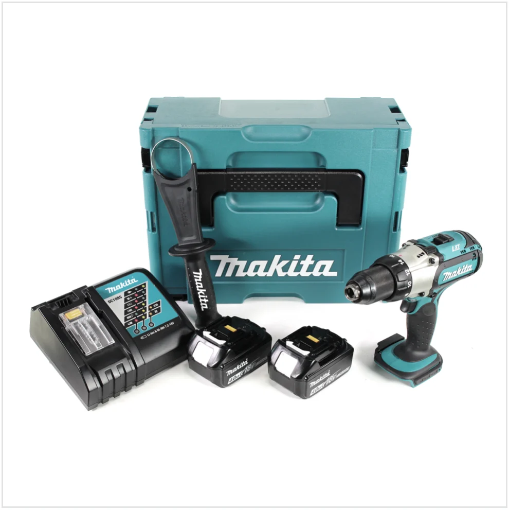 Taladro atornillador inalámbrico Makita DDF 451 RMJ 18 V 80 Nm + 2 baterías 4,0 Ah + cargador en Makpac