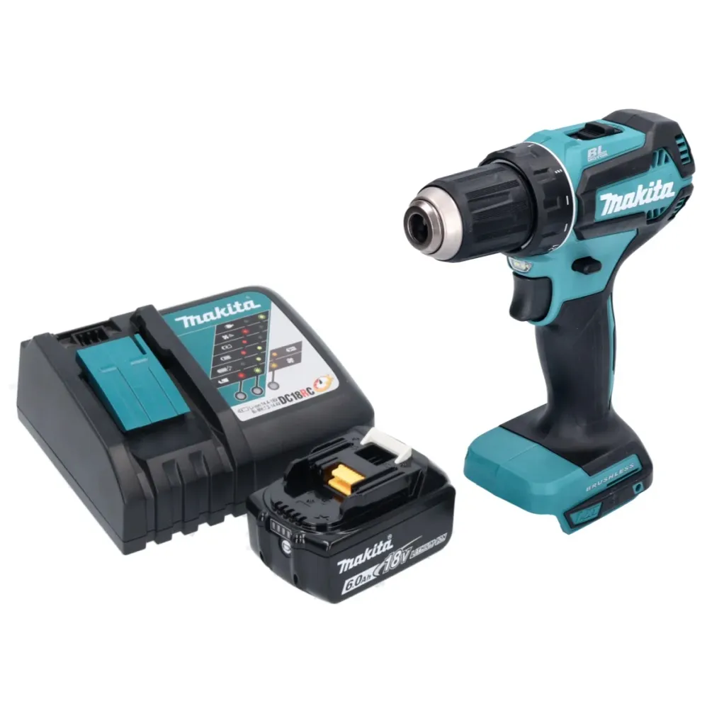Taladro atornillador sin cable Makita DDF 485 RG1 18 V 50 Nm + 1x baterí 6,0 Ah + cargador