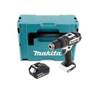 Taladro de impacto inalámbrico Makita DHP 482 G1J W 18 V 62 Nm blanco + 1x baterí 6.0 Ah + Makpac - sin cargador