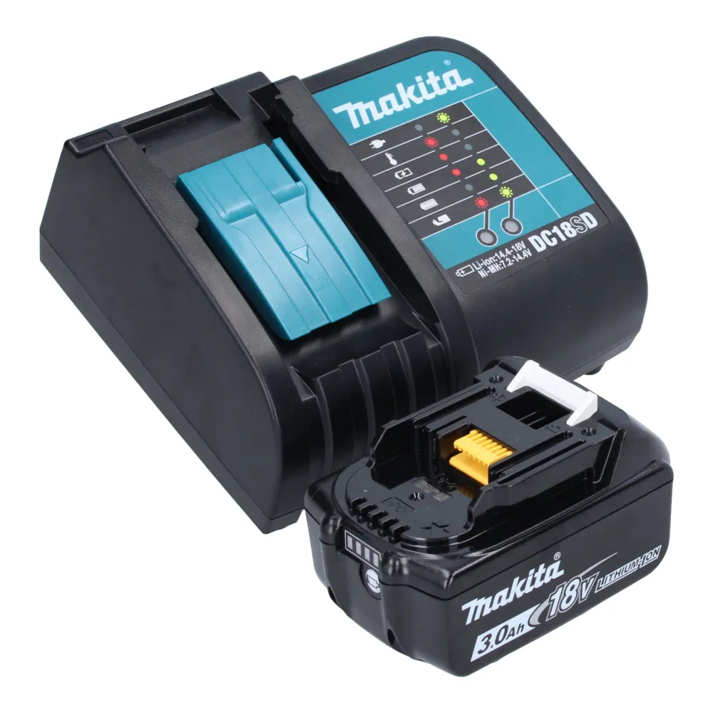 Taladro de percusión inalámbrico Makita DHP 482 SF1J-R 18 V 62 Nm + 1x baterí recargable 3,0 Ah + cargador + RHINO