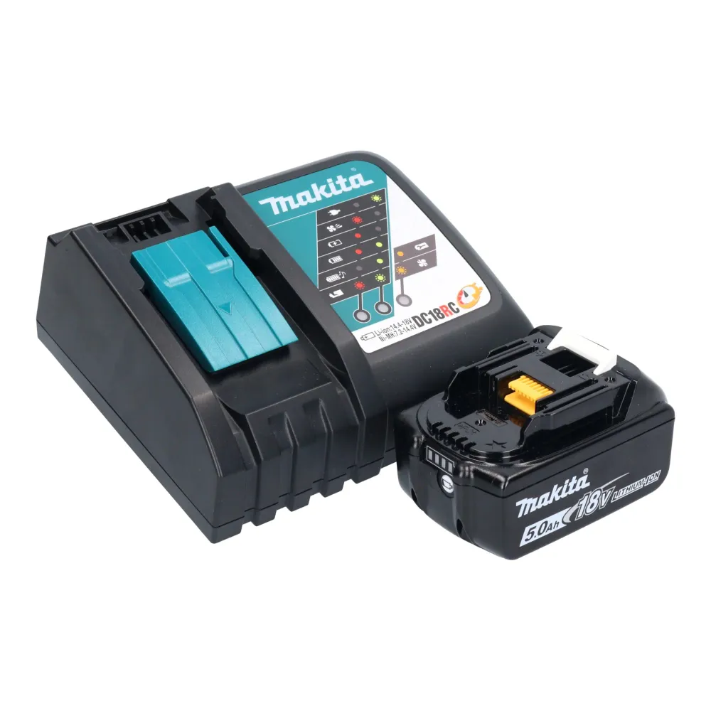 Taladro de percusión inalámbrico Makita DHP 487 RT1O 18 V 40 Nm Sin escobillas Serie Outdoor Adventure + 1x baterí recarga...