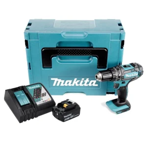 Taladro de percusión sin cable Makita DHP 482 RG1J 18 V 62 Nm + 1x baterí recargable 6,0 Ah + cargador + Makpac