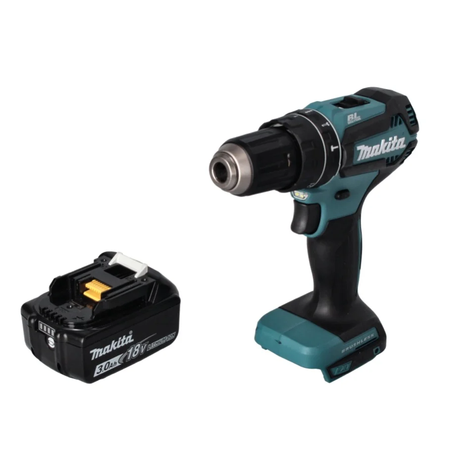 Taladro de percusión sin cable Makita DHP 485 F1 18 V 50 Nm sin escobillas + 1x baterí recargable 3,0 Ah - sin cargador