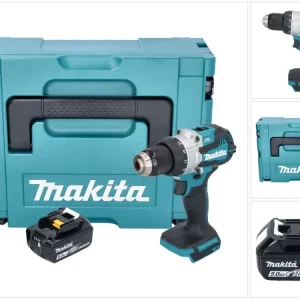 Taladro de percusión sin cable Makita DHP 489 T1J 18 V 73 Nm sin escobillas + 1x baterí recargable 5,0 Ah + Makpac - sin c...