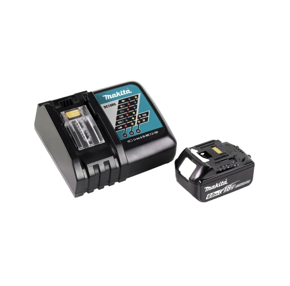 Taladro de percusión sin cable Makita DHP 484 RG1 18 V 54 Nm sin escobillas + 1x baterí recargable 6,0 Ah + cargador
