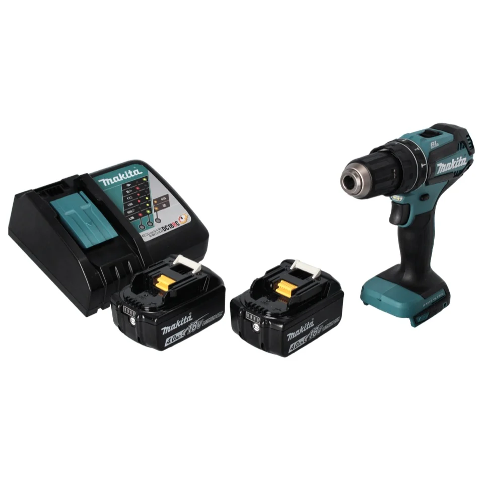 Taladro de percusión sin cable Makita DHP 485 RM 18 V 50 Nm sin escobillas + 2x baterí recargable 4,0 Ah + cargador