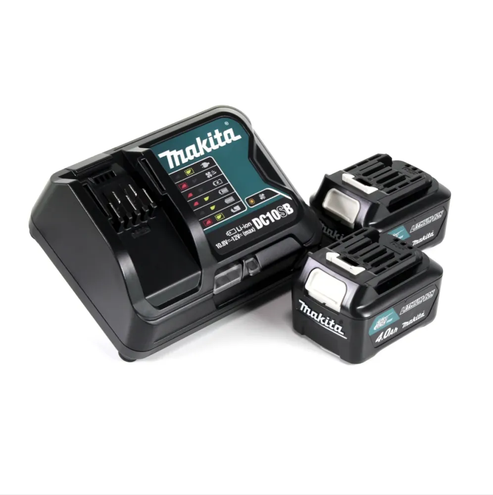 Taladro percutor baterí Makita HR 140 DSME1 10,8 V SDS-Plus en maletín + juego de accesorios de 64 piezas + 2 baterías de...