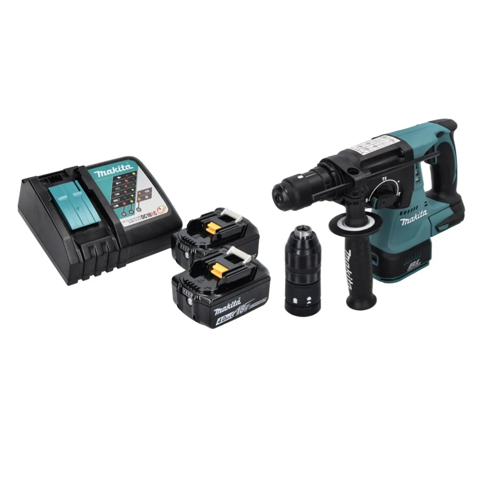 Taladro percutor baterí Makita DHR 243 RM 18 V SDS plus Brushless + 2x baterí 4.0 Ah + cargador