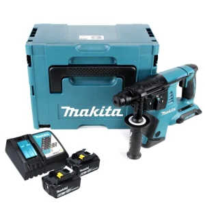 Taladro percutor baterí Makita DHR 263 RGJ 36 V (2x 18 V) 3,0 J SDS-plus + 2x baterí 6,0 Ah + cargador