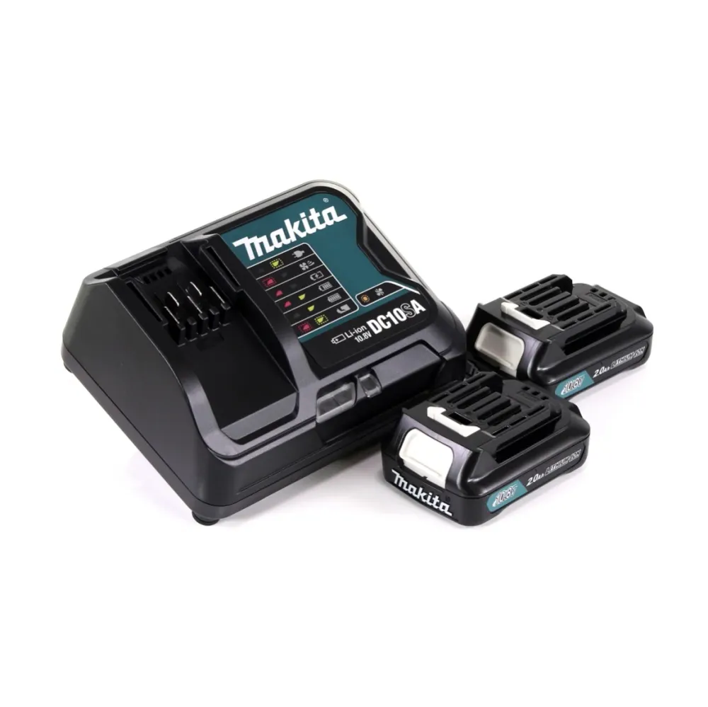Taladro percutor inalámbrico Makita HP 331 DSAE 10,8 V + 2x baterías 2,0Ah + cargador + estuche