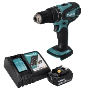 Taladro percutor inalámbrico Makita DHP 456 RT1 18 V 50 Nm + 1x baterí 5,0 Ah + cargador