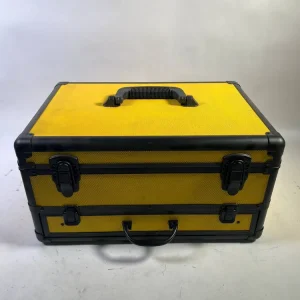 Maletín de aluminio amarillo Toolbrothers TX para atornillador de impacto baterí y taladro de percusión + juego de brocas...